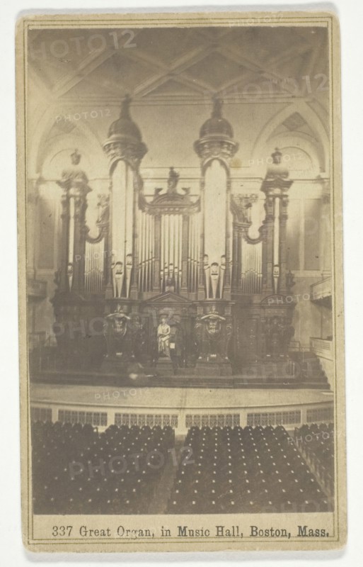 Great Organ, in Music Hall, Boston, Mass, ca.1900s. Creator: Bierstadt Brothers.
