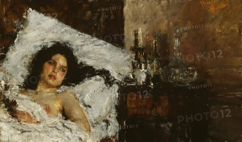 Resting, c. 1887. Creator: Antonio Mancini.