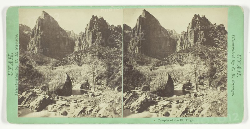 Temples of the Rio Virgin, 1859/62. Creator: Charles Roscoe Savage.