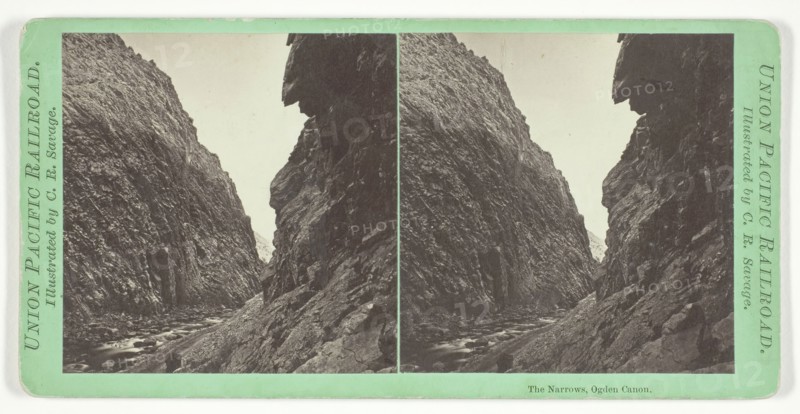The Narrows, Ogden Canon, 1859/62. Creator: Charles Roscoe Savage.