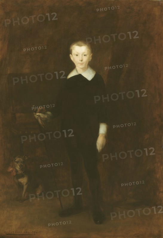 Portrait of a Boy, 1886. Creator: Eugene Carriere.