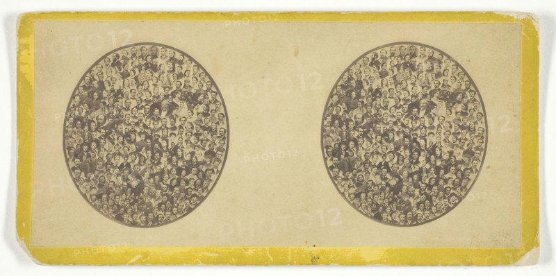 Untitled [collage of photographic portraits], late 19th century. Creator: Daniel S. Camp.