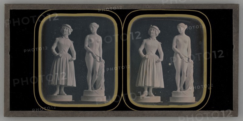 Untitled (Two Statues), 1853. Creator: Louis Jules Duboscq-Soleil.