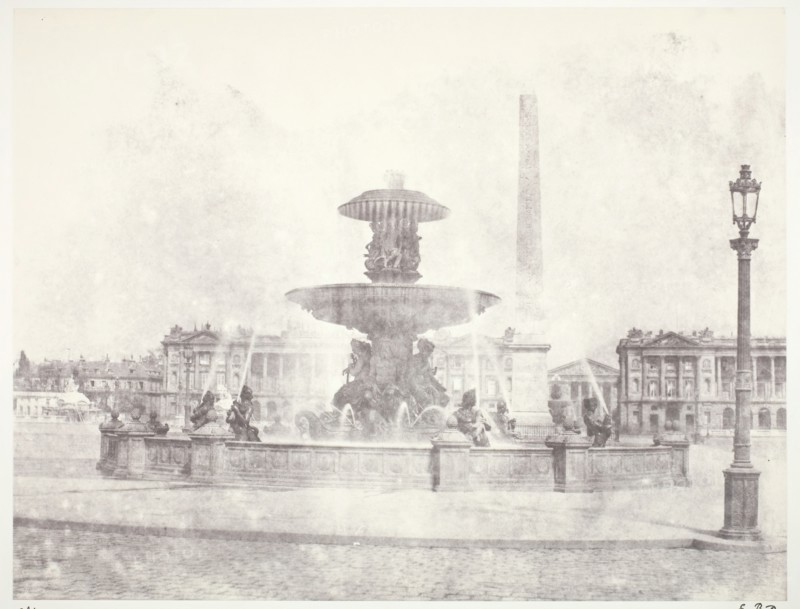 Fontaine, place de la Concorde, Paris, 1855/60, printed 1978. Creator: Edouard Baldus.