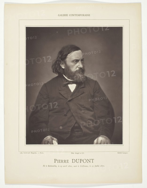 Pierre Dupont, c. 1876. Creator: Etienne Carjat.