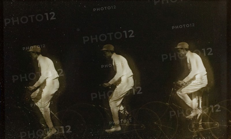 Man Bicycling, 1890s. Creator: Etienne Jules Marey.