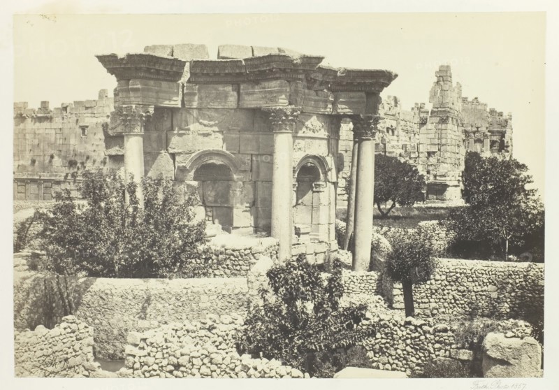 The Circular Temple, Baalbec, 1857. Creator: Francis Frith.
