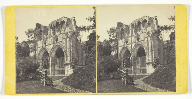 Dryburgh Abbey - Tomb of Sir Walter Scott, Mid 19th century. Creator: George Washington Wilson.