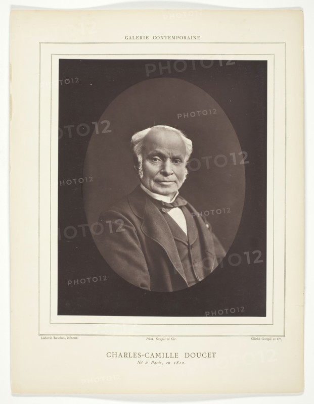 Charles-Camille Doucet, [French poet and playwright], c. 1880.  Creator: Goupil and Co.