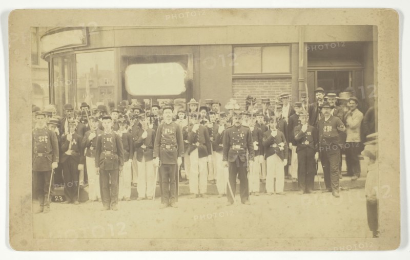 Untitled (Group Portrait of Men in Uniform), 1850/1899. Creator: Harry W. Brown.