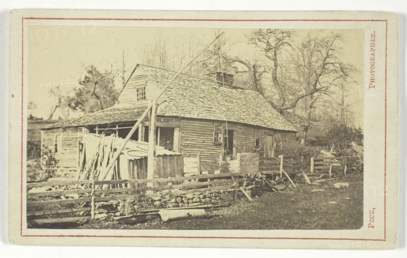 Untitled (Cabin with well), 1860s. Creator: Henry S. Peck.
