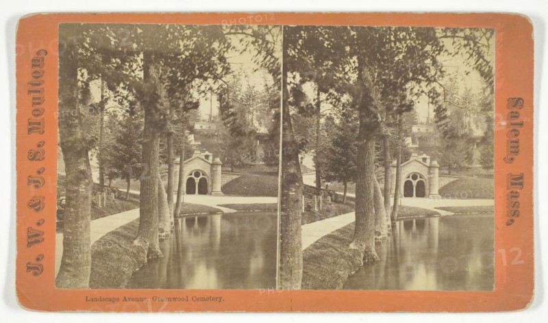 Landscape Avenue, Greenwood Cemetery, 1873/81. Creator: J.W. & J.S. Moulton.