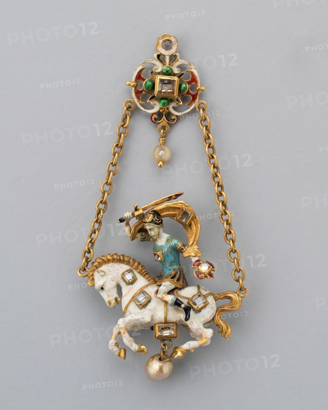 Pendant Shaped as a Horseman, Austria, c. 1860/70, second half of the 19th century. Creator: Unknown.