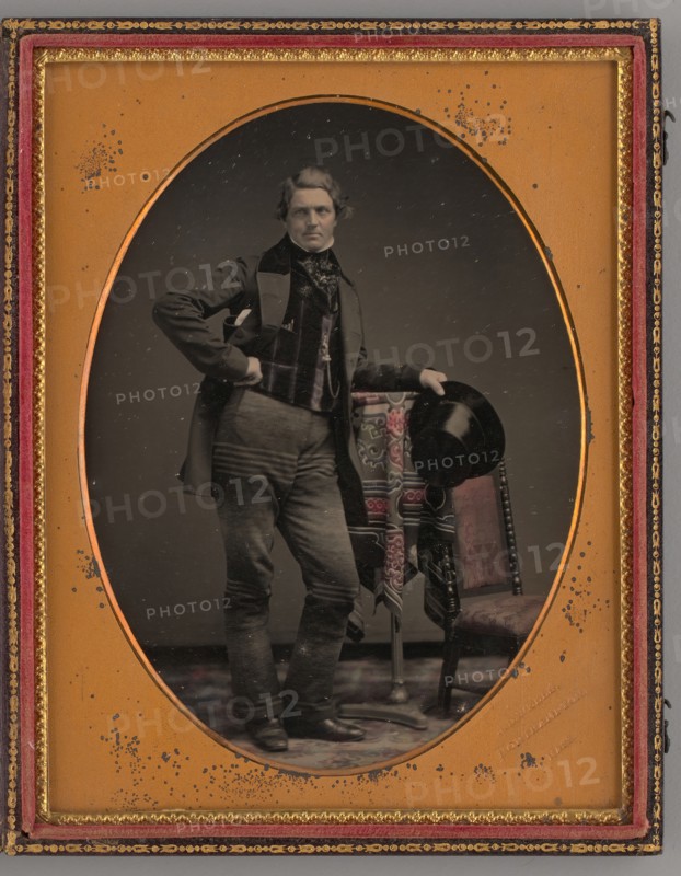 Untitled (Portrait of a Standing Man), 1851. Creator: Jeremiah D. Wells.