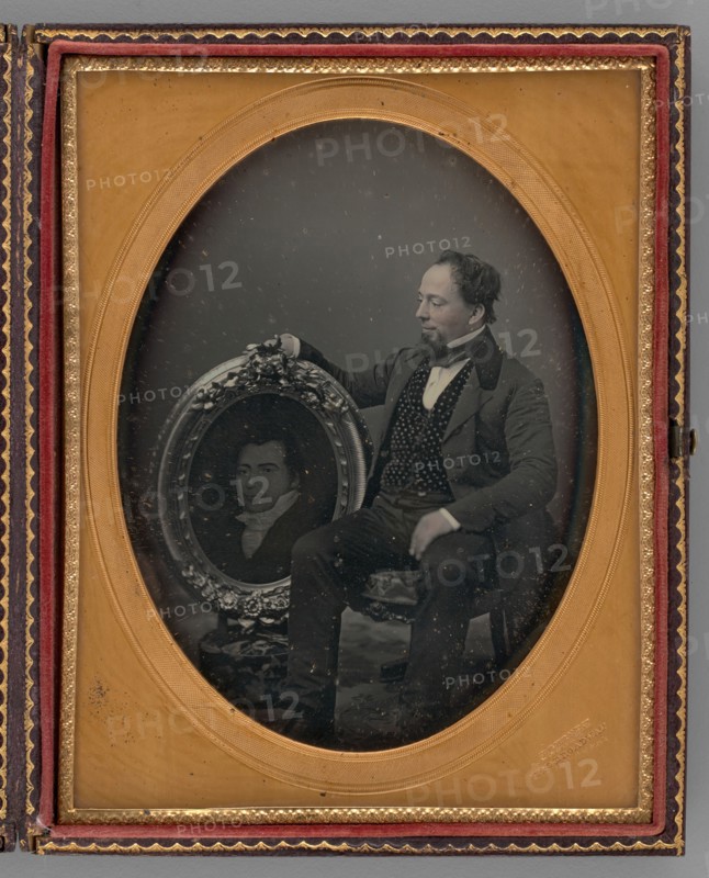 Untitled (Portrait of Man with Painting), 1856. Creator: Jeremiah Gurney.