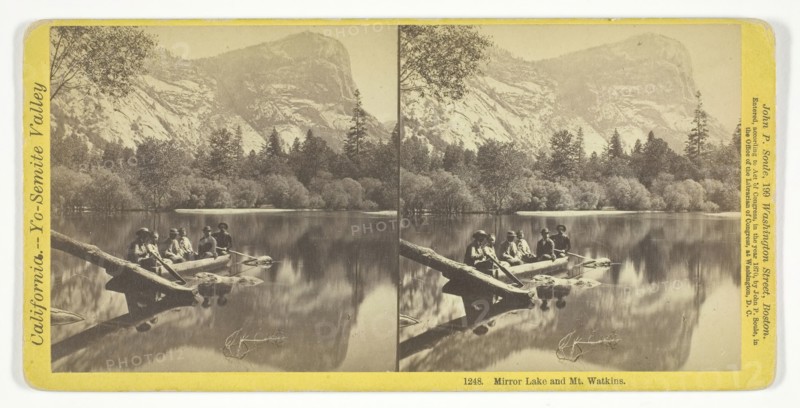 Mirror Lake and Mt. Watkins, 1870. Creator: John P. Soule.