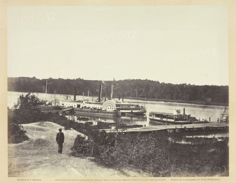 Medical Supply Boat, Appomattox Landing, Virginia, January 1865. Creator: John Reekie.