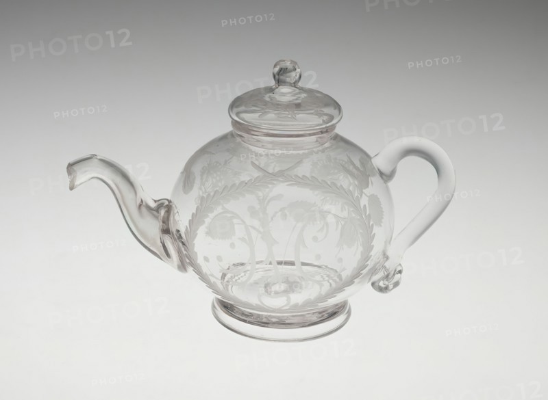Teapot, Bohemia, c. 1780. Creator: Bohemia Glass.