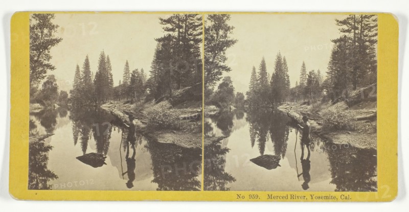 Merced River, Yosemite, Cal., 1855/75. Creators: Kilburn Brothers, BW Kilburn.