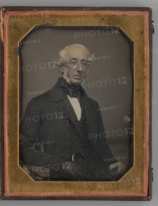 Untitled (Portrait of a Seated Man Wearing an Ascot Tie), 1847. Creator: Marcus Aurelius Root.