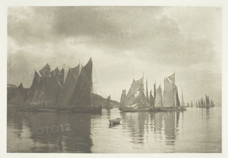 Brixham Trawlers, c. 1889, printed October 1889. Creator: Joseph Gale.