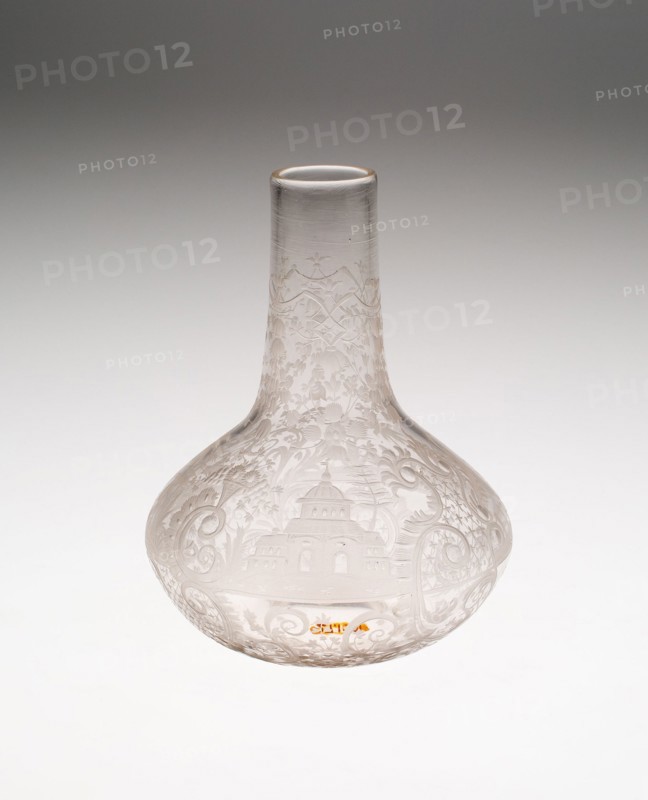 Bottle, Bohemia, Mid 18th century. Creator: Bohemia Glass.