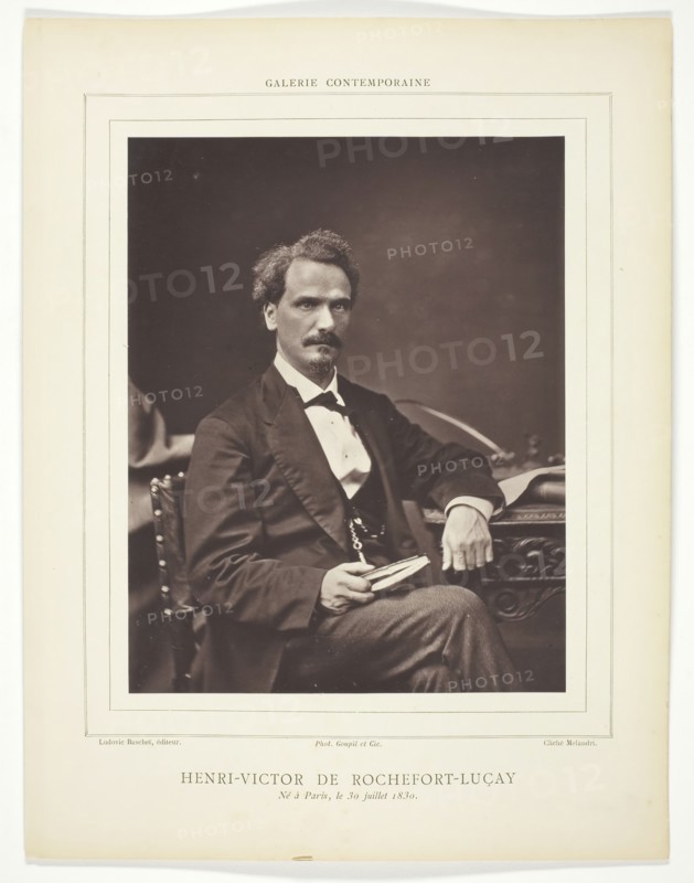 Henri-Victor de Rochefort-Luçay, [French politician and author], c. 1880.  Creator: Georges Melandri.