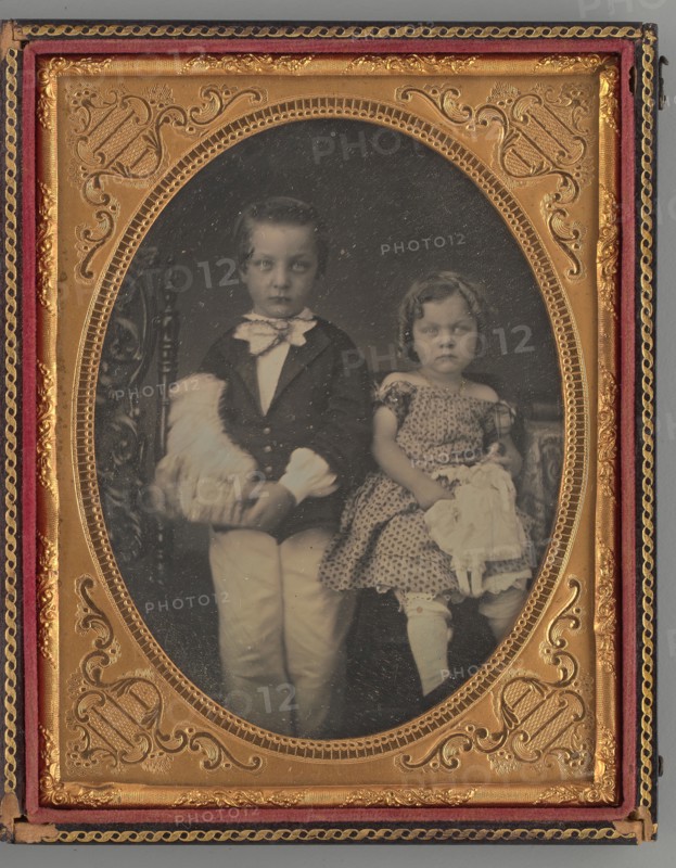 Untitled (Portrait of a Boy and Girl), 1855. Creator: Rufus Anson.