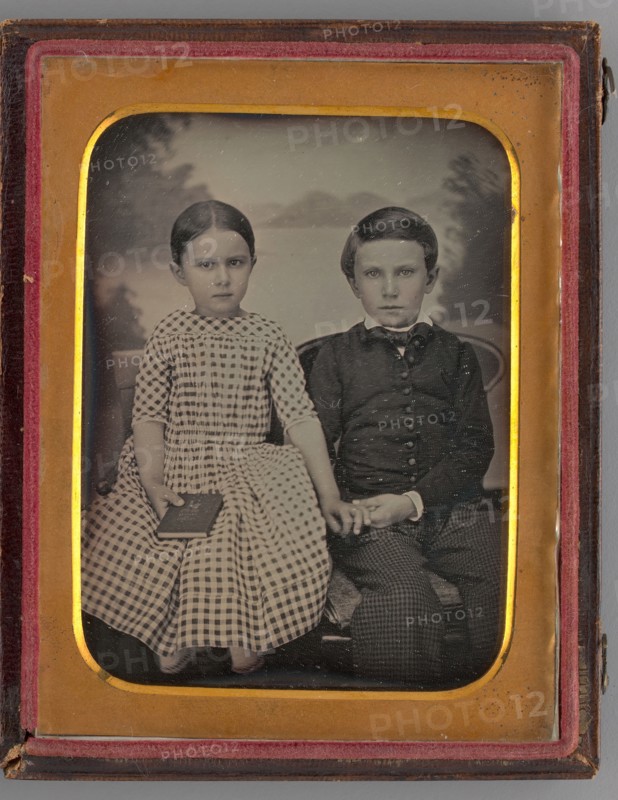 Untitled (Portrait of a Girl and a Boy), 1847. Creator: Samuel Broadbent.