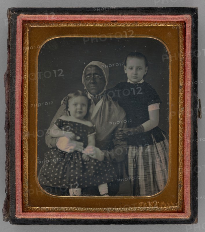 Untitled (Portrait of a Woman with Two Children), 1850s. Creator: Samuel Van Loan.