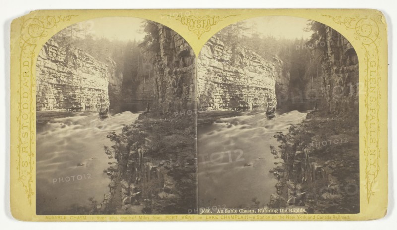Au Sable Chasm, Running the Rapids, 1870/76. Creator: Seneca Ray Stoddard.