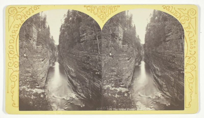 The Grand Flume, Ausable Chasm, 1870/76. Creator: Seneca Ray Stoddard.