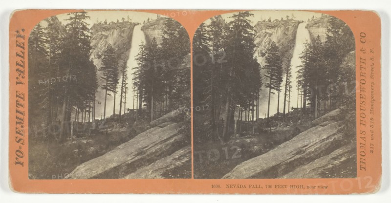 Nevada Fall, 700 Feet High, Near View, 1860/69. Creator: Lawrence & Houseworth.
