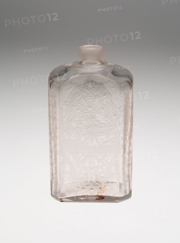 Bottle, Bohemia, Early 18th century. Creator: Bohemia Glass.