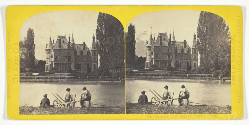 Chateau de Rougemont, Thun, Suisse, 1850/96. Creator: William England.