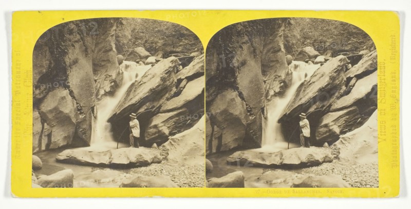Gorges de Sallanches, Savoie, 1850/96. Creator: William England.