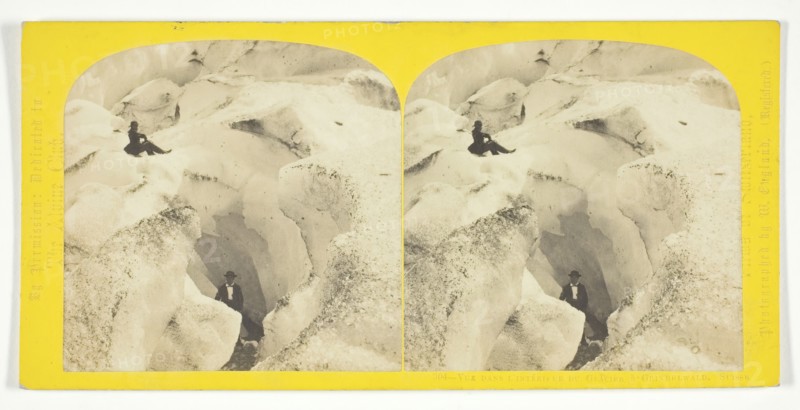 Vue dans l'Intérieur du Glacier à Grindelwald, Suisse, 1850/96.  Creator: William England.