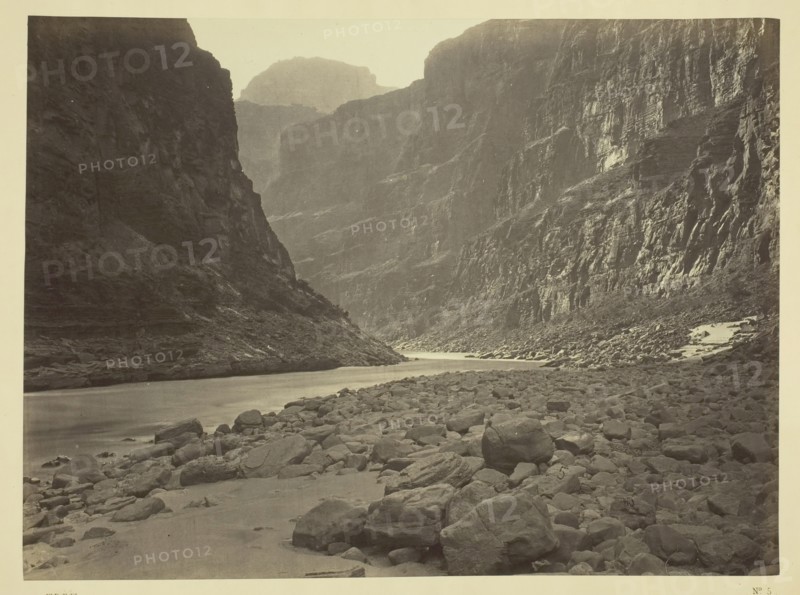 Colorado River, Mouth of Kanab Wash, Looking West, 1872. Creator: William H. Bell.