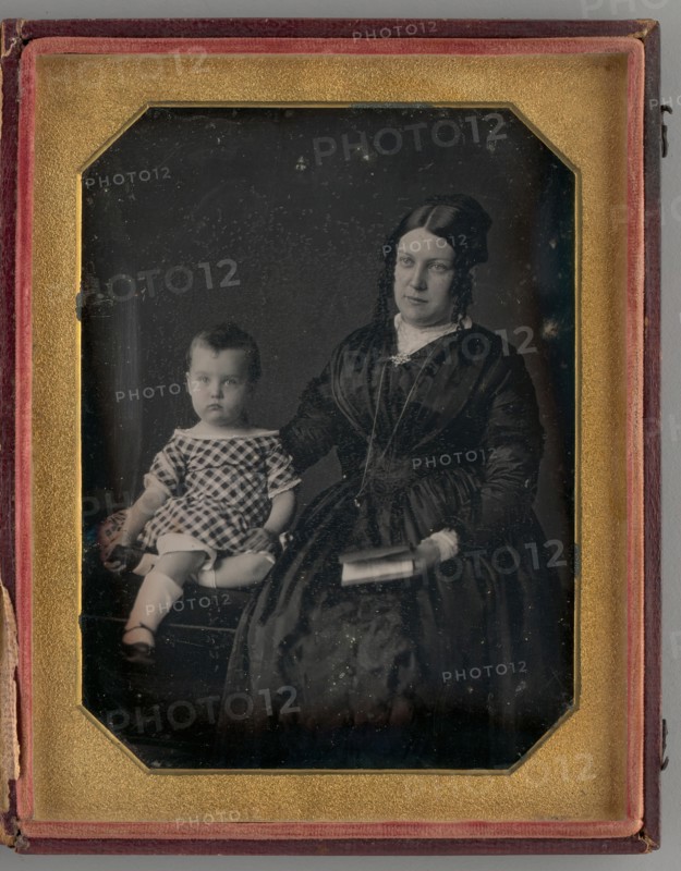 Untitled (Portrait of a Woman and Child), 1848. Creators: William Langenheim, Frederick Langenheim.
