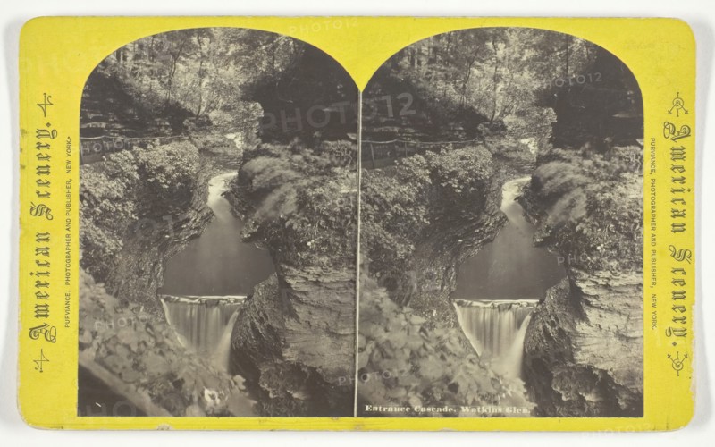 Entrance Cascade, Watkins Glen, 1860/68. Creator: William Purviance.