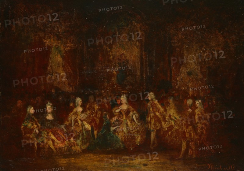 Persons in Louis XV Costumes, c. 1880. Creator: Adolphe Monticelli.