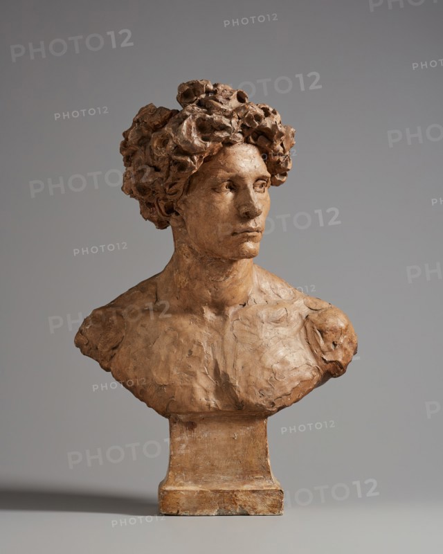 Bust of a Young Man, 1877. Creator: Jules Dalou.