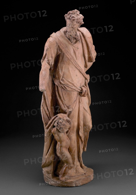 One of the Set of the Four Evangelists: Matthew, modeled c. 1580. Creator: Alessandro Vittoria.