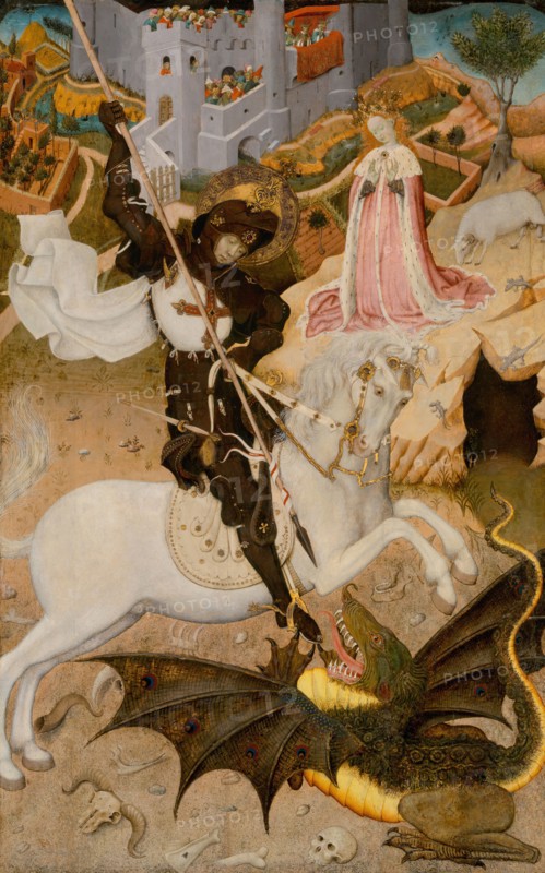 Saint George and the Dragon, 1434/35. Creator: Bernat Martorell.
