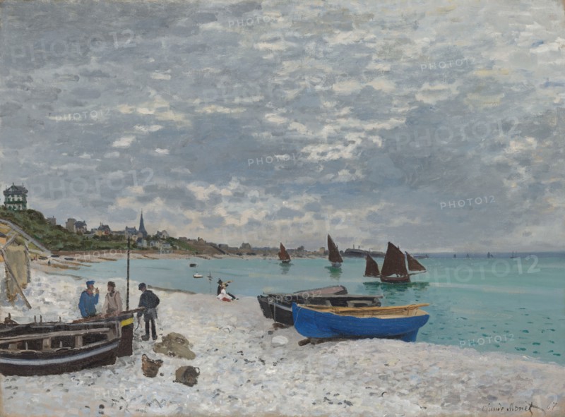 The Beach at Sainte-Adresse, 1867. Creator: Claude Monet.