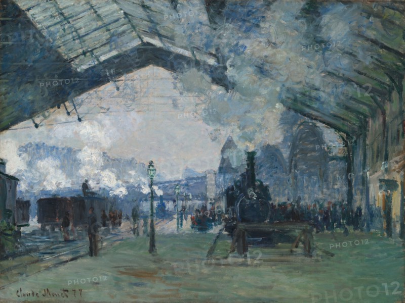Arrival of the Normandy Train, Gare Saint-Lazare, 1877. Creator: Claude Monet.