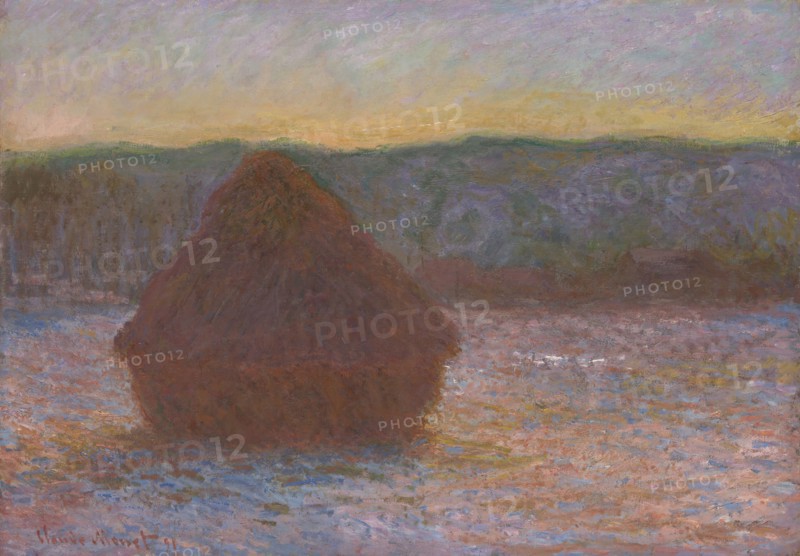 Stack of Wheat (Thaw, Sunset), 1890/91. Creator: Claude Monet.