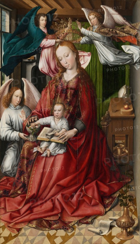 Virgin and Child Crowned by Angels, 1490/95. Creator: Colyn de Coter.