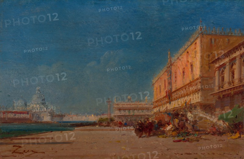 Venice from the Riva looking toward the Piazzale San Marco, About 1890. Creator: Felix Francois Georges Philibert Ziem.