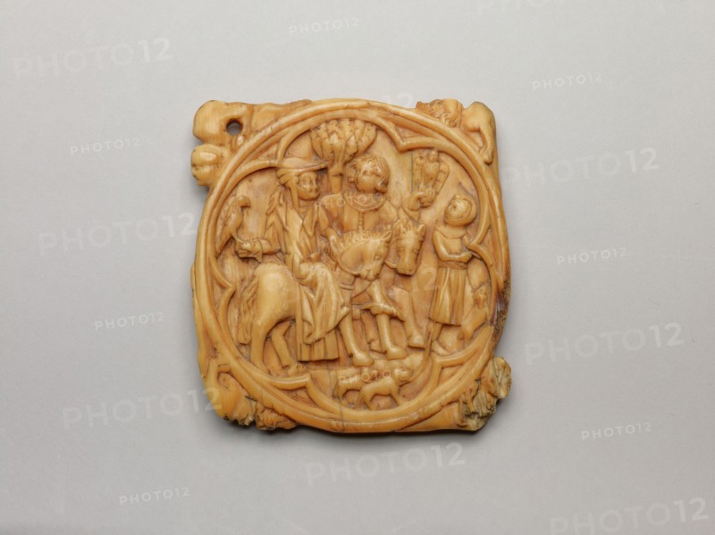 Mirror Case with Falconry Scene, 1325/50. Creator: Unknown.